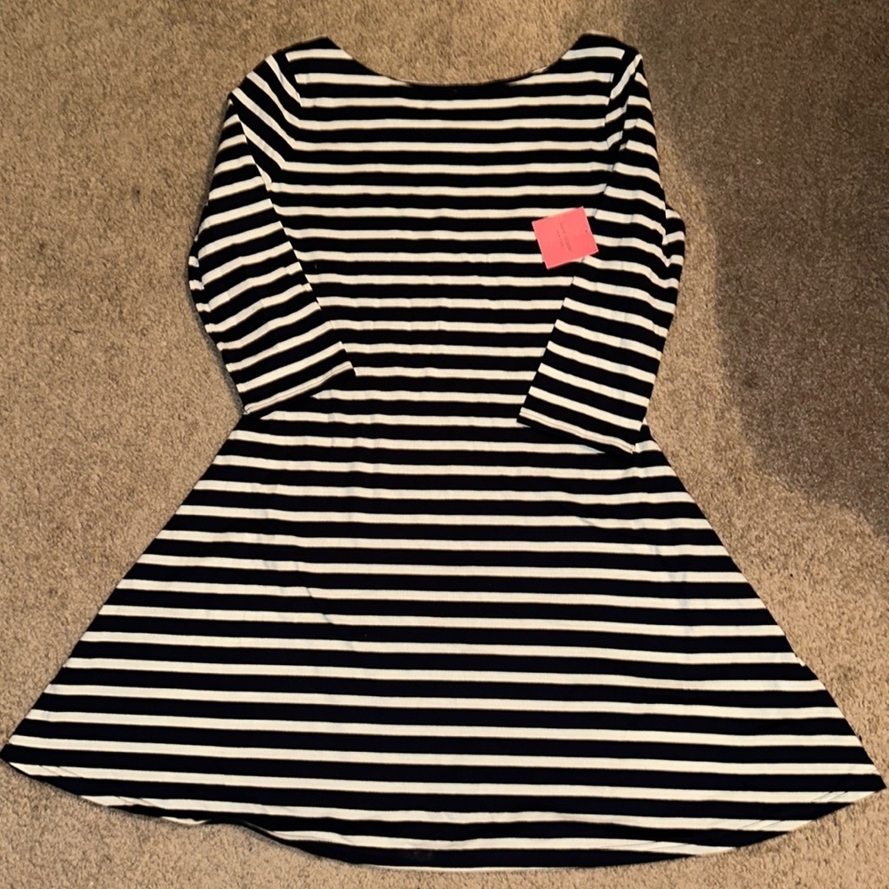 Kate Spade Navy and White Striped Dress